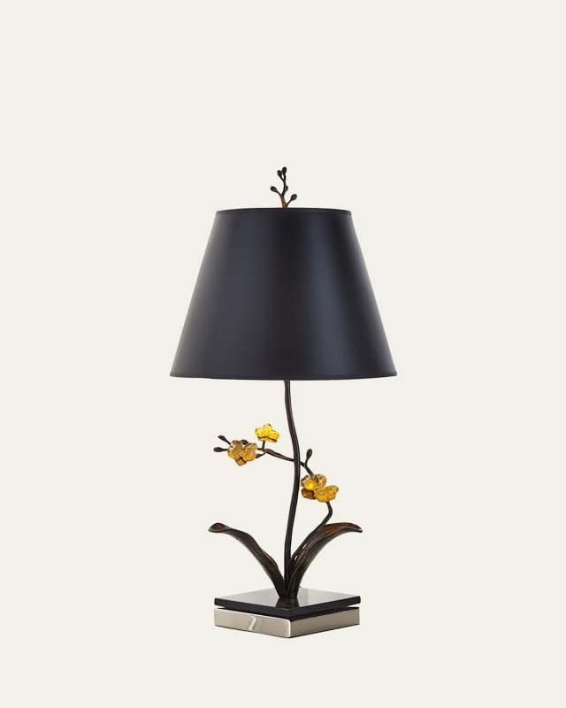 Gold Orchid Table Lamp
